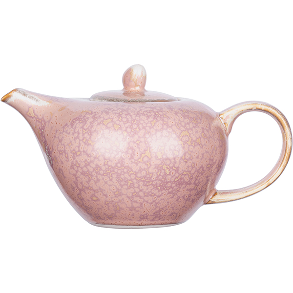Чайник «Пион»; фарфор; 0,7л; H=8см; розовый