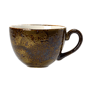 Чашка чайная «Крафт»; фарфор; 340мл; D=10, H=7, L=13см; коричнев.