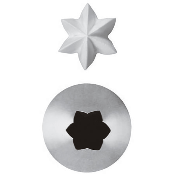 Насадка кондитерская «6-конечная звезда» (6 штук); сталь нержавеющая; диаметр=11 мм