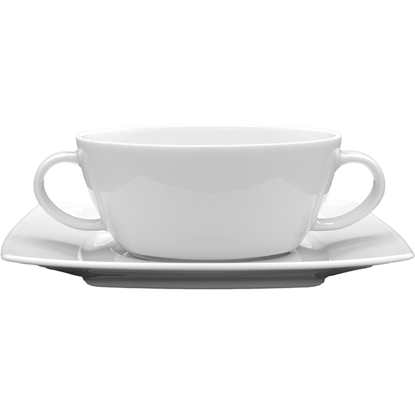 Супница, Бульонница (бульонная чашка) «Виктория»; материал: фарфор; 300 мл; белый