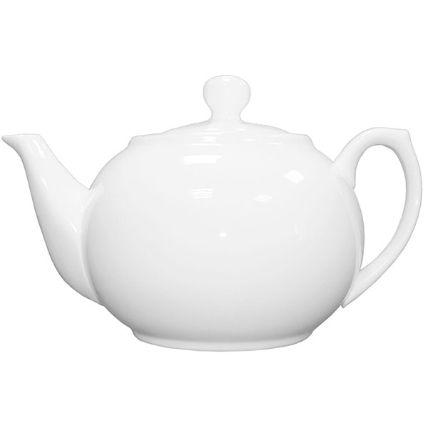 Чайник «Кунстверк»; материал: фарфор; 500 мл; диаметр=7.5, высота=6.5, длина=17.5 см.; белый