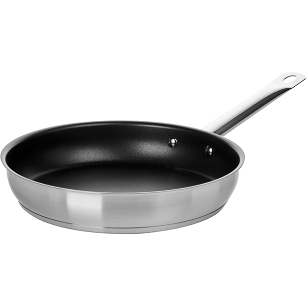 Сковорода; сталь нержавеющая, антипригарное покрытие; диаметр=28, высота=5.5 см.
