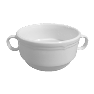 Супница, Бульонница (бульонная чашка) «Увертюра»; материал: фарфор; 340 мл; диаметр=11, высота=6 см.; белый