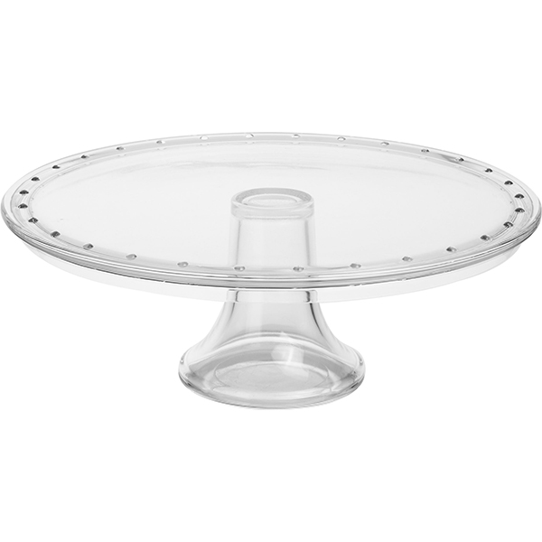 Подставка для торта «Палладио»; стекло; диаметр=31, высота=11 см.; прозрачный
