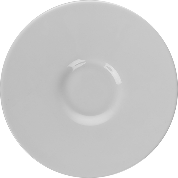 Блюдце «Зеникс»; зеникс; диаметр=16, высота=1.6 см.; белый